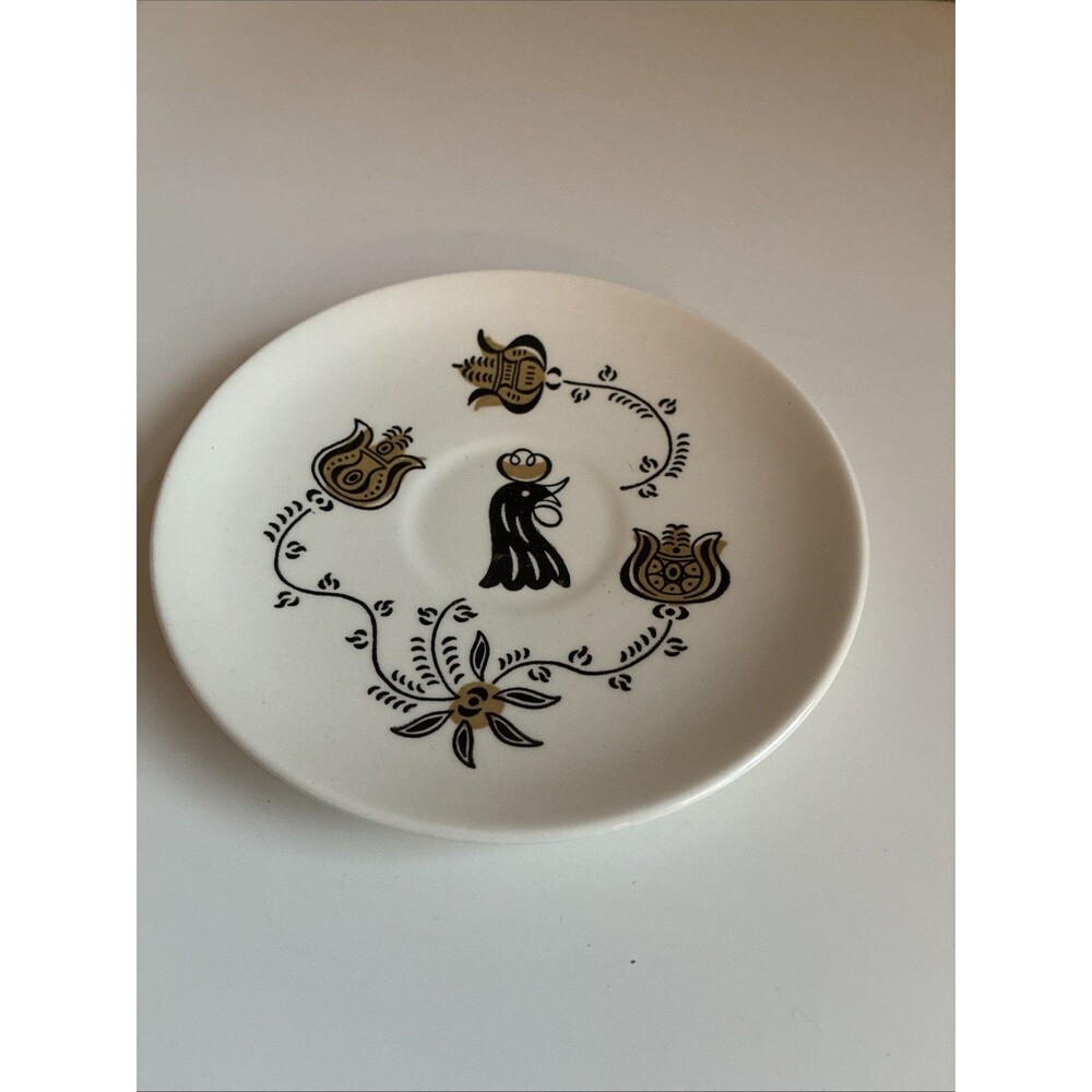 Good Morning By Royal China Rooster Saucer Made In USA